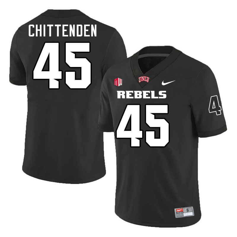 UNLV Rebels #45 Caden Chittenden College Football Jerseys,Uniforms-Black